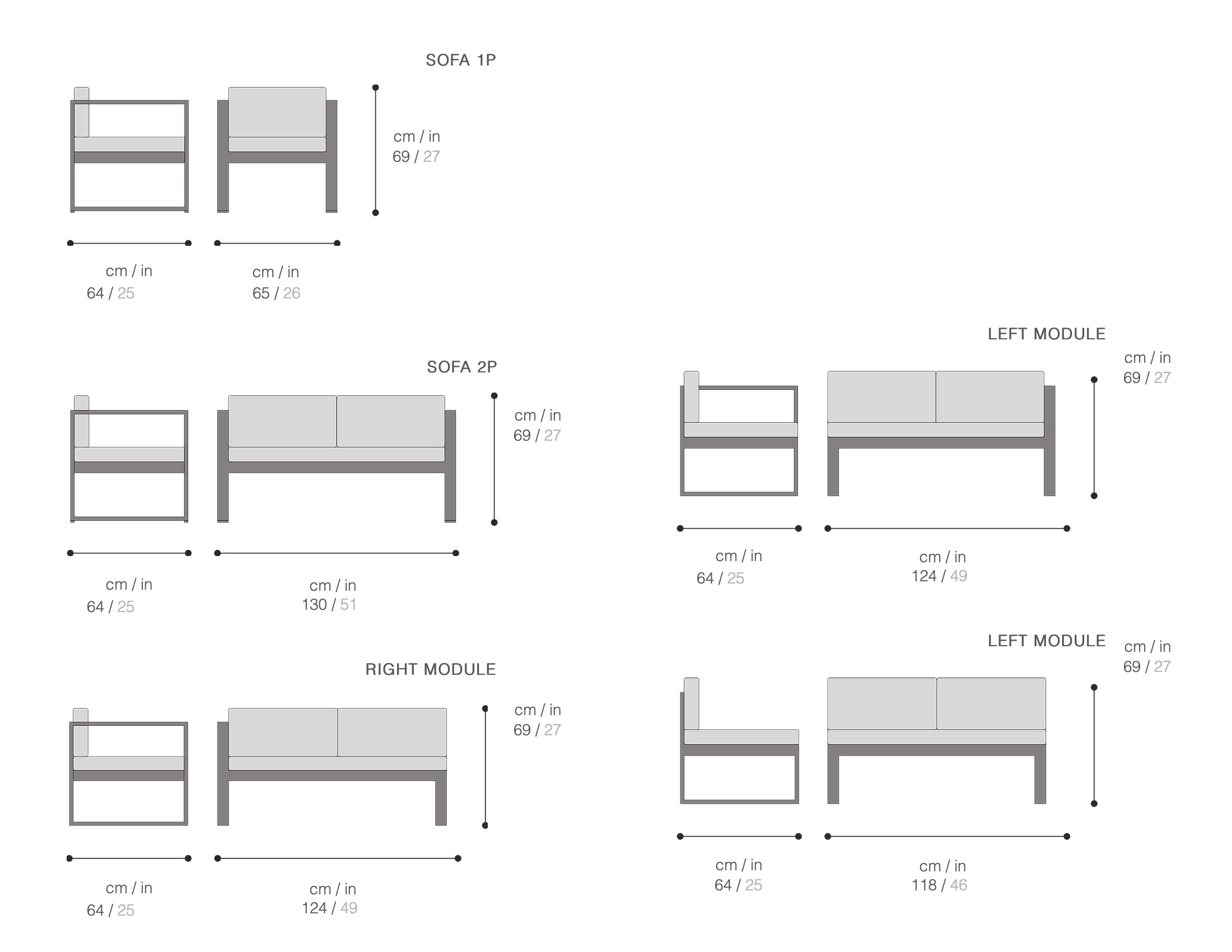 Sachi spikes sofa technic